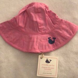 Pottery Barn  Reversible Sun Hat 3-6m NWT whales